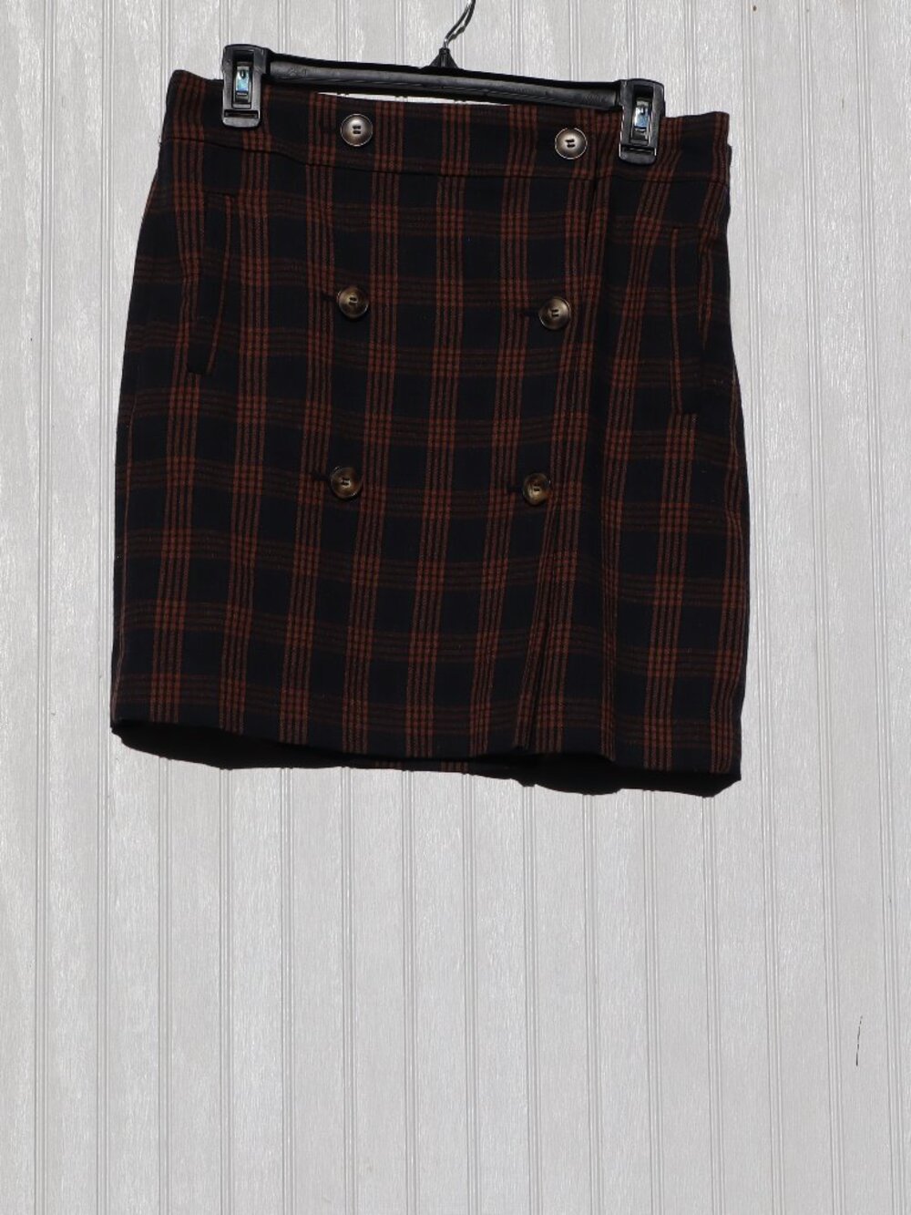 Madewell Perfect for Fall Black and Brown Plaid Mini Skirt